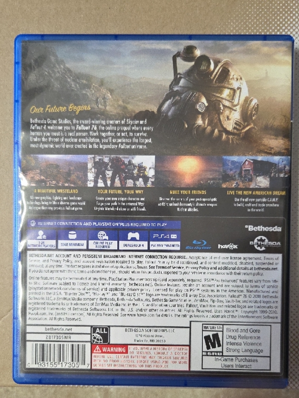 Fallout 76 (PS4) - Black & Gold Cover. (PREOWNED) - Picture 2 of 3